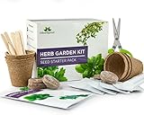 foto: acquista Herb Garden Kit - Grow Your Own Kitchen Herbs Indoor - Set regalo del giardiniere - 5 pacchetti di semi di erbe, basilico, prezzemolo, timo, coriandolo, aneto e forbici alle erbe con 3 lame on-line, miglior prezzo EUR 17,92 nuovo 2024-2023 bestseller, recensione