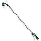 photo: You can buy RESTMO 36”-60” (3ft-5ft) Metal Watering Wand, Long Telescopic Tube | 180° Adjustable Ratcheting Head | 7 Spray Patterns | Flow Control, Perfect Garden Hose Sprayer to Water Hanging Baskets, Shrubs online, best price $39.99 new 2024-2023 bestseller, review