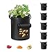 photo Cavisoo 5-Pack 10 Gallon Potato Grow Bags, Garden Planting Bag with Durable Handle, Thickened Nonwoven Fabric Pots for Tomato, Vegetable and Fruits 2024-2023