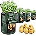 photo Potato Grow Bags, JJGoo 4 Pack 10 Gallon with Flap and Handles Garden Planting Bag Outdoor Plant Container Planter Pots for Vegetable, Fruits, Tomato 2024-2023