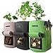photo SproutJet 3 Pack 10 Gallon Potato Root Grow Bags, Seed Potatoes for Spring Planting 2022 Upgraded Home Garden Vegetable Bag with Pocket, Sturdy Handles and Window; Large Breathable High End Fabric Bag 2024-2023