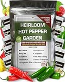 photo: You can buy 10 Hot Peppers Seeds Variety Pack - USA Grown - 100% Non-GMO Heirloom Seeds for Planting Home Garden Indoor and Outdoor - Cayenne, Jalapeno, Serrano & More online, best price $12.30 ($1.23 / Count) new 2024-2023 bestseller, review