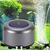 photo: You can buy AQQA Aquarium Air Pump, 2 Air Outlets Adjustable Oxygen Pump for Up to 300/600 Gallon Fish Tank (5W 200GPH) online, best price $39.99 new 2024-2023 bestseller, review