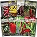 photo Sow Right Seeds - Hot and Sweet Pepper Seed Collection for Planting - Banana, Chocolate, Cayenne, California Wonder, Jalapeno, Poblano, Cubanelle and Serrano Peppers - Non-GMO Heirloom Seeds to Plant 2024-2023
