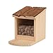 foto Gardigo Mangiatoia per scoiattoli con tetto apribile; Squirrel Feeder in legno; Distributore di cibo per Scoiattolo; Facile da riempire/pulire 2024-2023