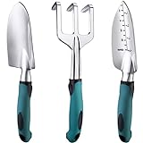 photo: You can buy FANHAO Garden Tools Set, 3 Piece Heavy Duty Gardening Tools Cast Aluminum with Soft Rubberized Non-Slip Handle, Durable Garden Hand Tools Garden Gifts for Men Women online, best price $19.80 new 2024-2023 bestseller, review