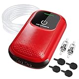 photo: You can buy KEDSUM Battery Aquarium Air Pump, Quietest Rechargeable and Portable Fish Bait Aerator Pump with Dual Outlets for Fish Tank, Outdoor-Fishing, Fish Transportation and Power Outages online, best price $25.99 new 2024-2023 bestseller, review