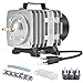 photo Seeutek 35W Commercial Air Pump 1030 GPH 65L/min Air Pump Bubbler with 6-Way Adjustable Air Flow Valve, 6 Pcs Airstones and a 25-Ft Air Tubing for Aquarium, Hydroponic Systems, Pond, Fish Tank 2024-2023