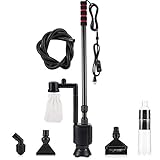 photo: You can buy AQQA Aquarium Gravel Cleaner Siphon Kit,6 in 1 Electric Automatic Removable Vacuum Water Changer，Multifunction Wash Sand Suck The Stool Filter 110V/ 20W 320GPH (Black) online, best price $35.99 new 2024-2023 bestseller, review