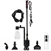 photo AQQA Aquarium Gravel Cleaner Siphon Kit,6 in 1 Electric Automatic Removable Vacuum Water Changer，Multifunction Wash Sand Suck The Stool Filter 110V/ 20W 320GPH (Black) 2024-2023