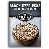 photo: You can buy Survival Garden Seeds - Blackeyed Pea Seed for Planting - Packet with Instructions to Plant and Grow Black Eyed Cowpeas in Your Home Vegetable Garden - Non-GMO Heirloom Variety online, best price $4.99 new 2024-2023 bestseller, review