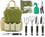 photo: You can buy Vremi 9 Piece Garden Tools Set - Gardening Tools with Garden Gloves and Garden Tote - Gardening Gifts Tool Set with Garden Trowel Pruners and More - Vegetable Herb Garden Hand Tools with Storage Tote online, best price $48.25 new 2024-2023 bestseller, review