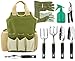 photo Vremi 9 Piece Garden Tools Set - Gardening Tools with Garden Gloves and Garden Tote - Gardening Gifts Tool Set with Garden Trowel Pruners and More - Vegetable Herb Garden Hand Tools with Storage Tote 2024-2023
