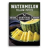 photo: You can buy Survival Garden Seeds - Yellow Petite Watermelon Seed for Planting - Packet with Instructions to Plant and Grow Small Yellow Watermelons in Your Home Vegetable Garden - Non-GMO Heirloom Variety online, best price $4.99 new 2024-2023 bestseller, review