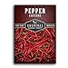 photo Survival Garden Seeds - Red Cayenne Pepper Seed for Planting - Packet with Instructions to Plant and Grow Hot Chili Peppers in Your Home Vegetable Garden - Non-GMO Heirloom Variety - Single Pack 2024-2023