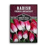 photo: You can buy Survival Garden Seeds - French Breakfast Radish Seed for Planting - Pack with Instructions to Plant and Grow Long Radishes to Eat in Your Home Vegetable Garden - Non-GMO Heirloom Variety online, best price $4.99 new 2024-2023 bestseller, review