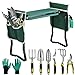 photo EAONE Garden Kneeler and Seat Foldable Garden Bench Stool with Soft Kneeling Pad, 6 Garden Tools, Tool Pouches and Gardening Glove for Men and Women Gardening Gifts, Protecting Your Knees & Hands 2024-2023