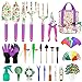 photo 83 Pcs Garden Tools Set Succulent Tools Set,Heavy Duty Floral Gardening Kit with Storage Organizer and Hand Gloves,Adorable Outdoor Gardening Gifts Tools for Women 2024-2023