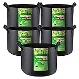 photo: You can buy VIVOSUN 5-Pack 25 Gallon Plant Grow Bags, Heavy Duty Thickened Nonwoven Fabric Pots with Handles online, best price $41.99 new 2024-2023 bestseller, review