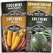 photo Survival Garden Seeds Zucchini & Squash Collection Seed Vault - Non-GMO Heirloom Seeds for Planting Vegetables - Assortment of Golden, Round, Black Beauty Zucchinis and Straight Neck Summer Squash 2024-2023