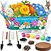 photo Little Planters Paint & Grow Fairy Garden with Real Flowers and Magical Fairies - Paint, Plant and Grow Morning Glory, Marigold and Alyssum Flowers - Craft Kit for Kids All Ages Both Girls and Boys 2024-2023