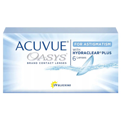 Контактные линзы ACUVUE OASYS For Astigmatism with Hydraclear Plus., 6 шт., R 8,6, D -5,5, CYL: -2,25, AХ: 20 фото, описание