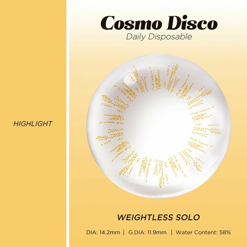 Контактные линзы Moody Cosmo Disco, 10 шт., R 8,5, D -2,5, weightless solo, 1 уп. фото, описание