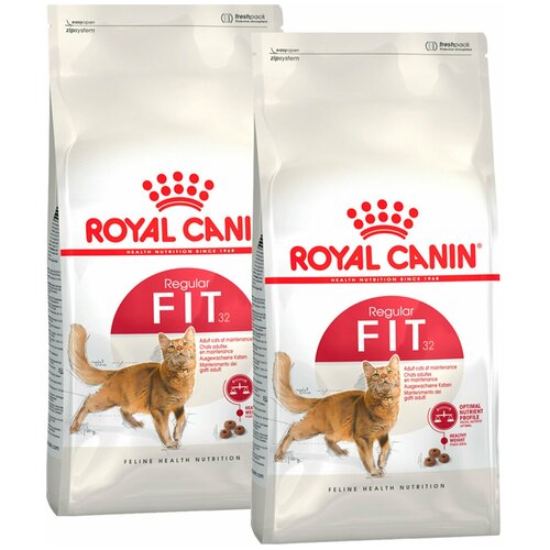 фото ROYAL CANIN FIT 32 для активных взрослых кошек (2 + 2 кг), купить онлайн за 4679 рубл.