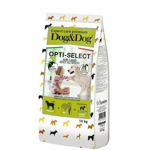 Dog&Dog Opti-Select Сухой корм для взрослых собак, с ягненком фото, описание