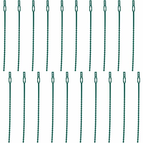 фото Хомуты для растений, 22 см, 20 шт, пластик, купить онлайн за 151 рубл.