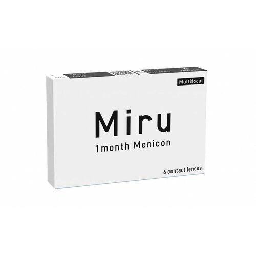 Контактные линзы Menicon Miru 1month Multifocal, 6 шт., R 8,6, D 0, ADD: высокая фото, описание