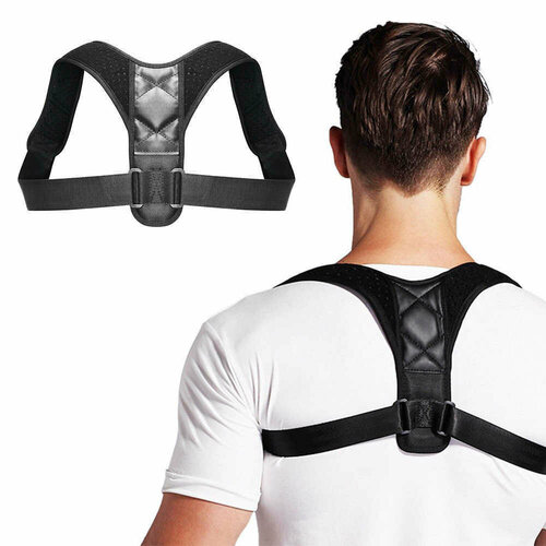 Корректор осанки / Ортопедический корсет для спины Posture Support NY-15 регулируемый, универсальный (черный) фото, описание