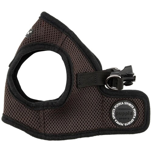 Шлейка Puppia Soft vest harness B, обхват шеи 29  см, коричневый, M фото, описание