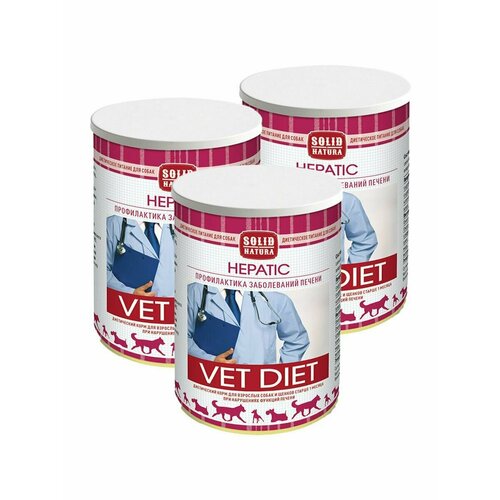 Влажный корм для собак Solid Natura VET Hepatic диета 340г х3шт фото, описание