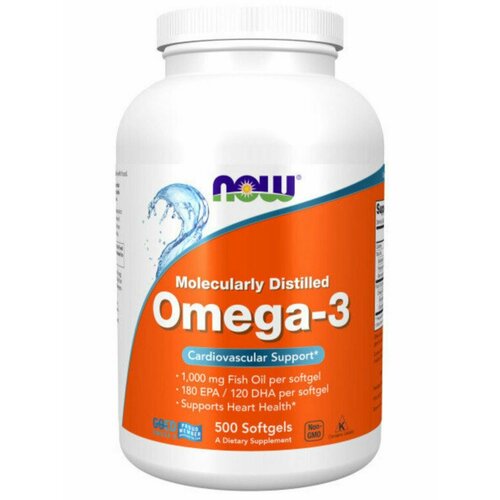 Омега 3, Omega-3 1000 мг жирные кислоты 500 капсул фото, описание