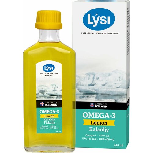 Lysi Omega-3 Рыбий жир со вкусом лимона 240 мл фото, описание