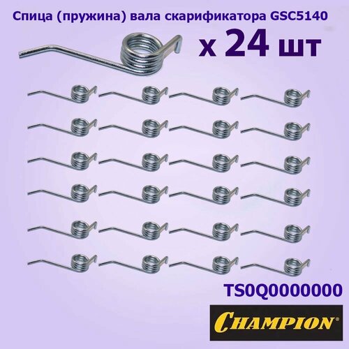 фото Спица (пружина) вала скарификатора GSC4840,5140 CHAMPION 24шт. TS0Q0000000, купить онлайн за 2529 рубл.