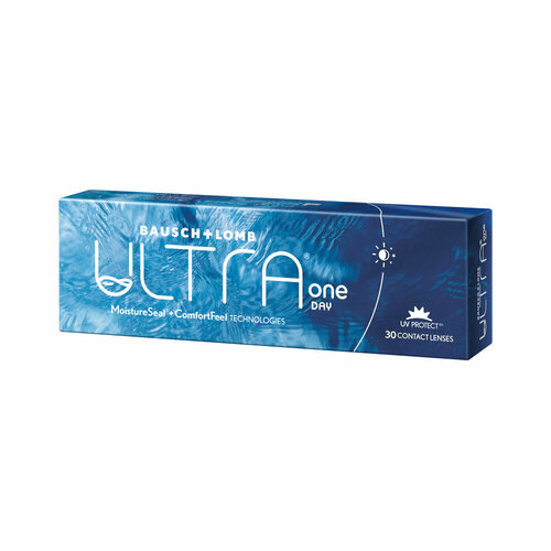 Контактные линзы Bausch & Lomb Ultra One Day, 30 шт., R 8,6, D -9 фото, описание