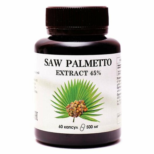 Saw Palmetto Extract (ягоды пальмы сереноа) – EXTRACT 45%. 60 капсул 500 мг. фото, описание