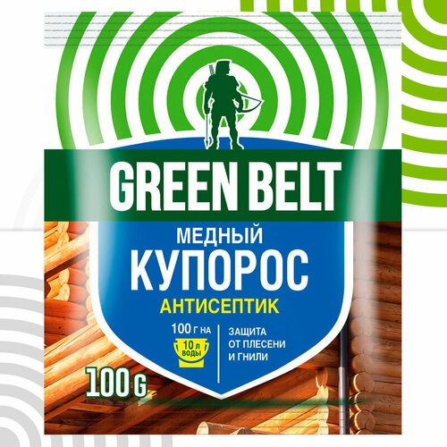 фото Медный купорос GREEN BELT, антисептик от гнили и плесени, 100гр, купить онлайн за 117 рубл.