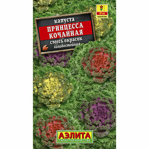 Семена Капуста декоративная Принцесса кочанная, смесь 0,1 г (Аэлита) фото, описание