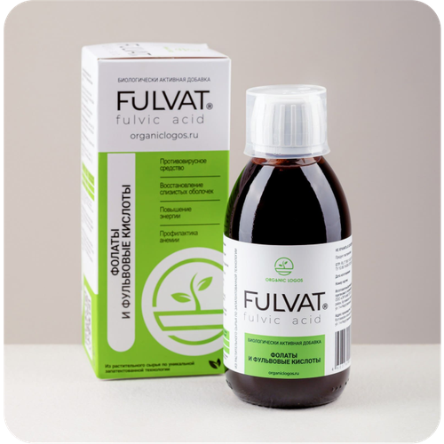 Фульват / FULVAT от ORGANIC LOGOS. Фульвовая кислота и витамин В9, 200 мл фото, описание