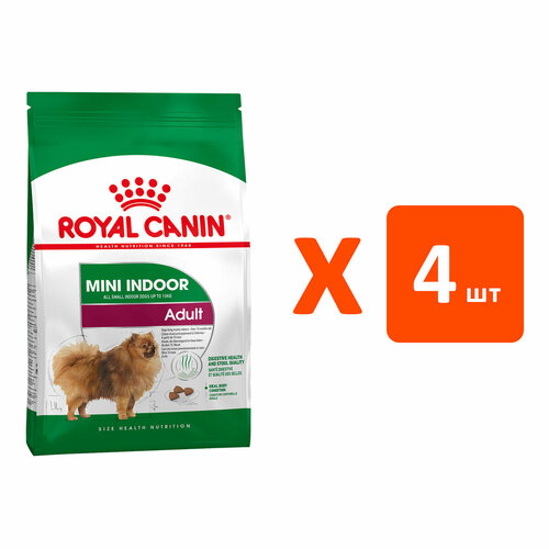 ROYAL CANIN MINI INDOOR LIFE ADULT для взрослых собак маленьких пород живущих дома (3 кг х 4 шт) фото, описание