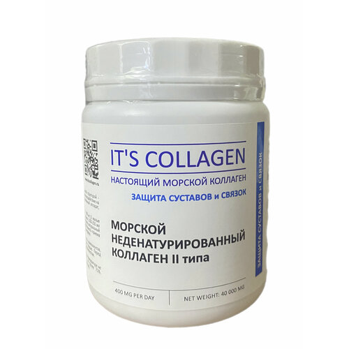 Правильный морской коллаген в форме порошка 2 типа ITS COLLAGEN для суставов и связок. Поддержка организма в пожилом возрасте и восстановление после травм 40 грамм фото, описание