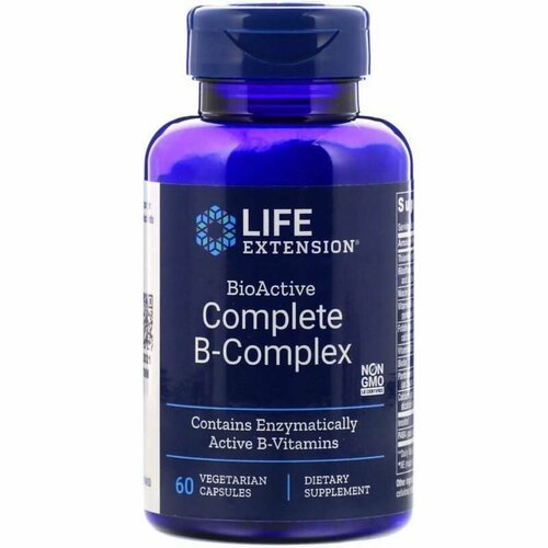 Б Комплекс витаминов B Life Extension BioActive Complete B-Complex 60 капсул фото, описание