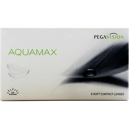 Контактные линзы Pegavision Aquamax., 6 шт., R 8,6, D -8,5, прозрачный, 1 уп. фото, описание