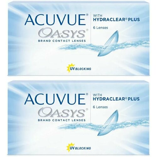 Контактные линзы ACUVUE OASYS with Hydraclear Plus, 6 шт., R 8,4, D +3,75, 2 уп. фото, описание