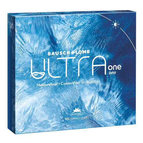 Контактные линзы Bausch & Lomb Ultra One Day, 90 шт., R 8,6, D -9, 1 уп. фото, описание