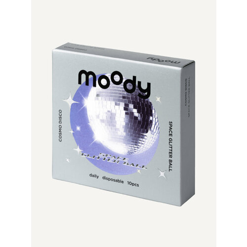 Контактные линзы Moody Cosmo Disco, 10 шт., R 8,5, D 0, Space Glitter Ball, 1 уп. фото, описание