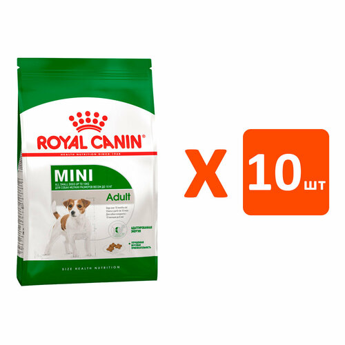 ROYAL CANIN MINI ADULT для взрослых собак маленьких пород (0,8 кг х 10 шт) фото, описание